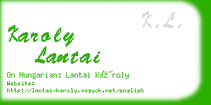karoly lantai business card
